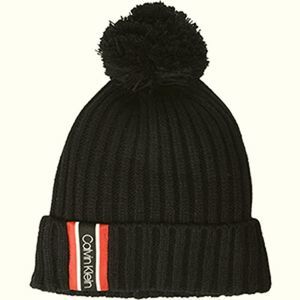 NWT - Calvin Klein Cable Knit Pom Beanie